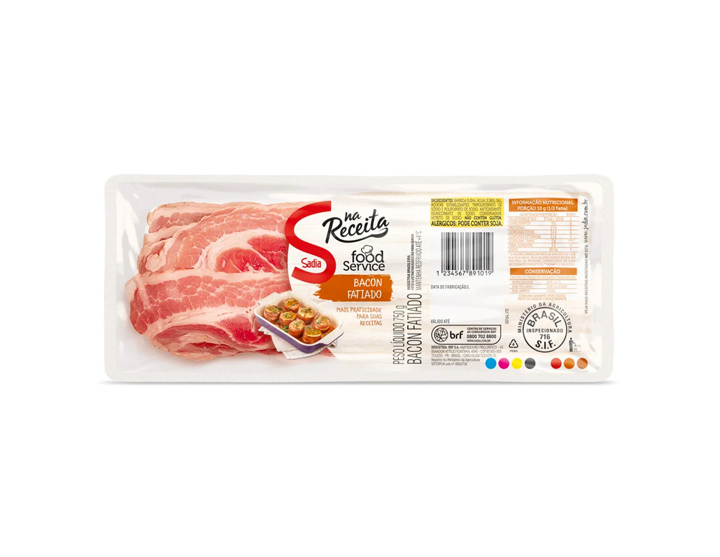 BACON FATIADO BARRIGA SADIA 750 G (CX 6 PCT)